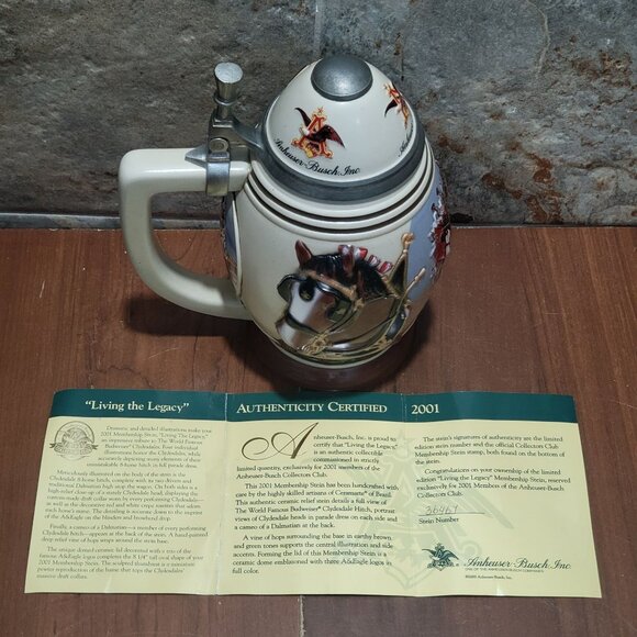 Anheuser Busch Stein 2001 Living the Legacy CB17 - Picture 13 of 17